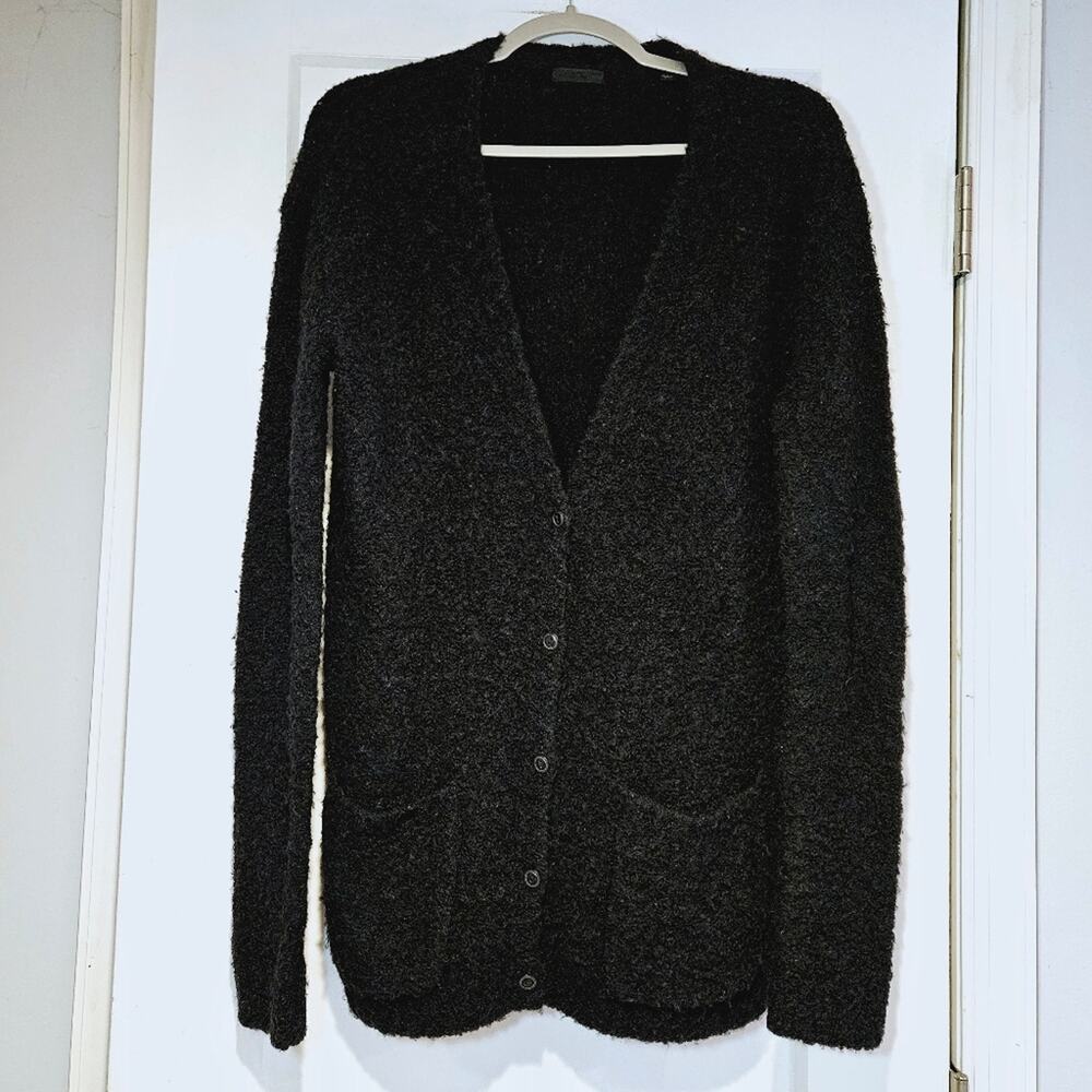 ATM Anthony Thomas Melillo Black Boucle Longline Cardigan Size S